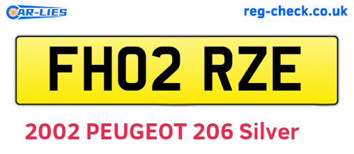FH02RZE are the vehicle registration plates.