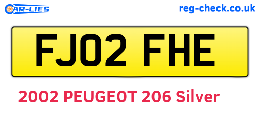 FJ02FHE are the vehicle registration plates.