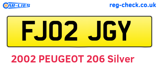 FJ02JGY are the vehicle registration plates.