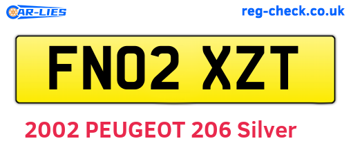 FN02XZT are the vehicle registration plates.