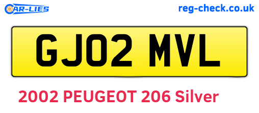 GJ02MVL are the vehicle registration plates.