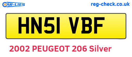 HN51VBF are the vehicle registration plates.