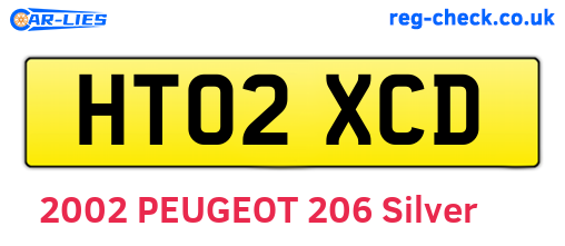 HT02XCD are the vehicle registration plates.