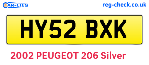 HY52BXK are the vehicle registration plates.