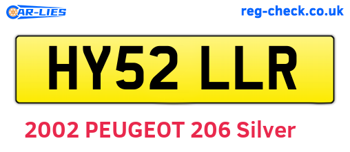 HY52LLR are the vehicle registration plates.
