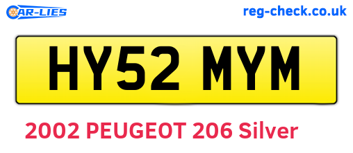 HY52MYM are the vehicle registration plates.
