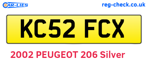 KC52FCX are the vehicle registration plates.