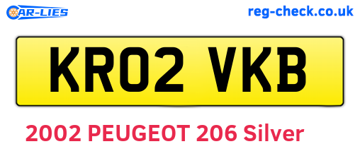 KR02VKB are the vehicle registration plates.