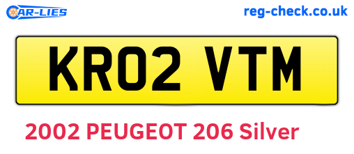 KR02VTM are the vehicle registration plates.