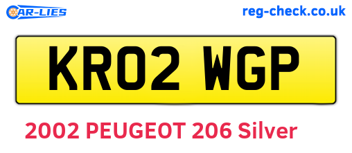 KR02WGP are the vehicle registration plates.
