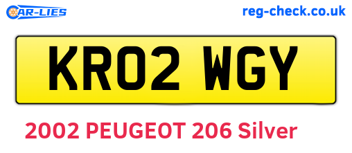 KR02WGY are the vehicle registration plates.