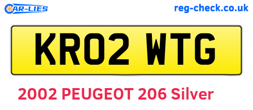 KR02WTG are the vehicle registration plates.