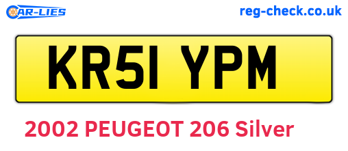 KR51YPM are the vehicle registration plates.