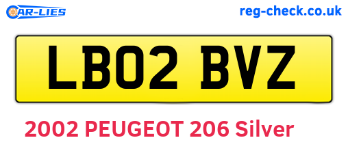 LB02BVZ are the vehicle registration plates.