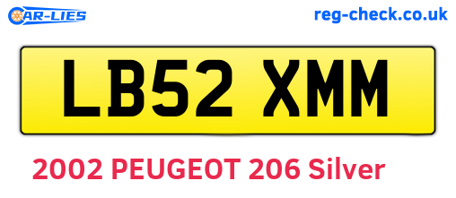 LB52XMM are the vehicle registration plates.