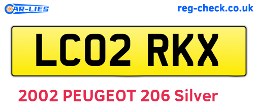 LC02RKX are the vehicle registration plates.
