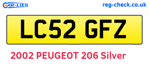 LC52GFZ are the vehicle registration plates.