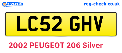 LC52GHV are the vehicle registration plates.