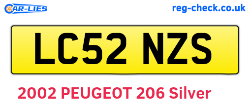 LC52NZS are the vehicle registration plates.