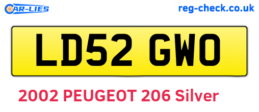 LD52GWO are the vehicle registration plates.
