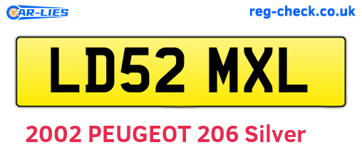 LD52MXL are the vehicle registration plates.