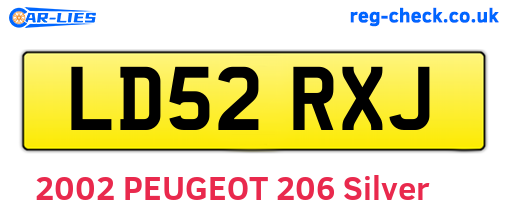 LD52RXJ are the vehicle registration plates.