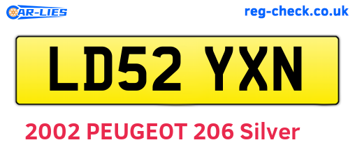 LD52YXN are the vehicle registration plates.
