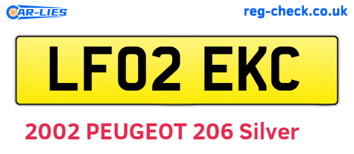 LF02EKC are the vehicle registration plates.