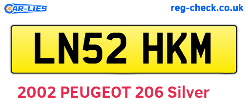 LN52HKM are the vehicle registration plates.