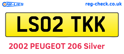 LS02TKK are the vehicle registration plates.