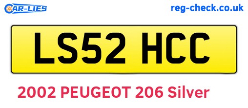 LS52HCC are the vehicle registration plates.