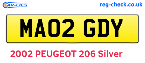 MA02GDY are the vehicle registration plates.