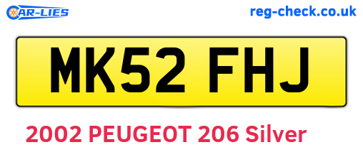 MK52FHJ are the vehicle registration plates.