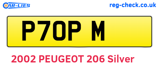 P7OPM are the vehicle registration plates.