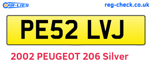 PE52LVJ are the vehicle registration plates.