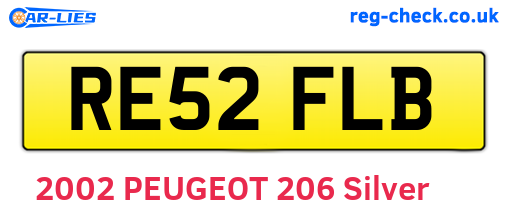 RE52FLB are the vehicle registration plates.