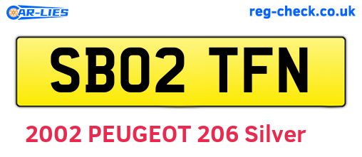SB02TFN are the vehicle registration plates.