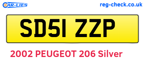 SD51ZZP are the vehicle registration plates.