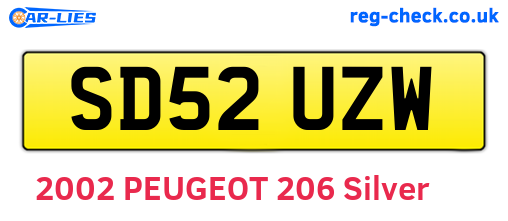 SD52UZW are the vehicle registration plates.