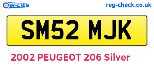 SM52MJK are the vehicle registration plates.