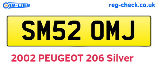 SM52OMJ are the vehicle registration plates.