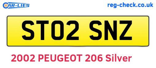 ST02SNZ are the vehicle registration plates.