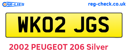 WK02JGS are the vehicle registration plates.