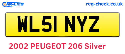 WL51NYZ are the vehicle registration plates.