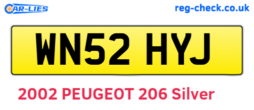 WN52HYJ are the vehicle registration plates.