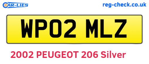 WP02MLZ are the vehicle registration plates.