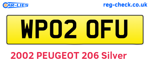WP02OFU are the vehicle registration plates.