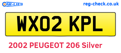 WX02KPL are the vehicle registration plates.