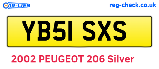 YB51SXS are the vehicle registration plates.