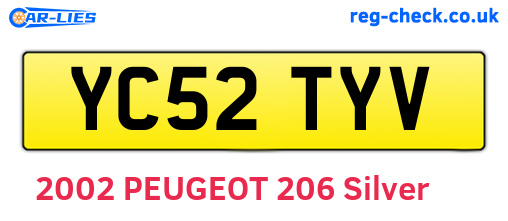 YC52TYV are the vehicle registration plates.